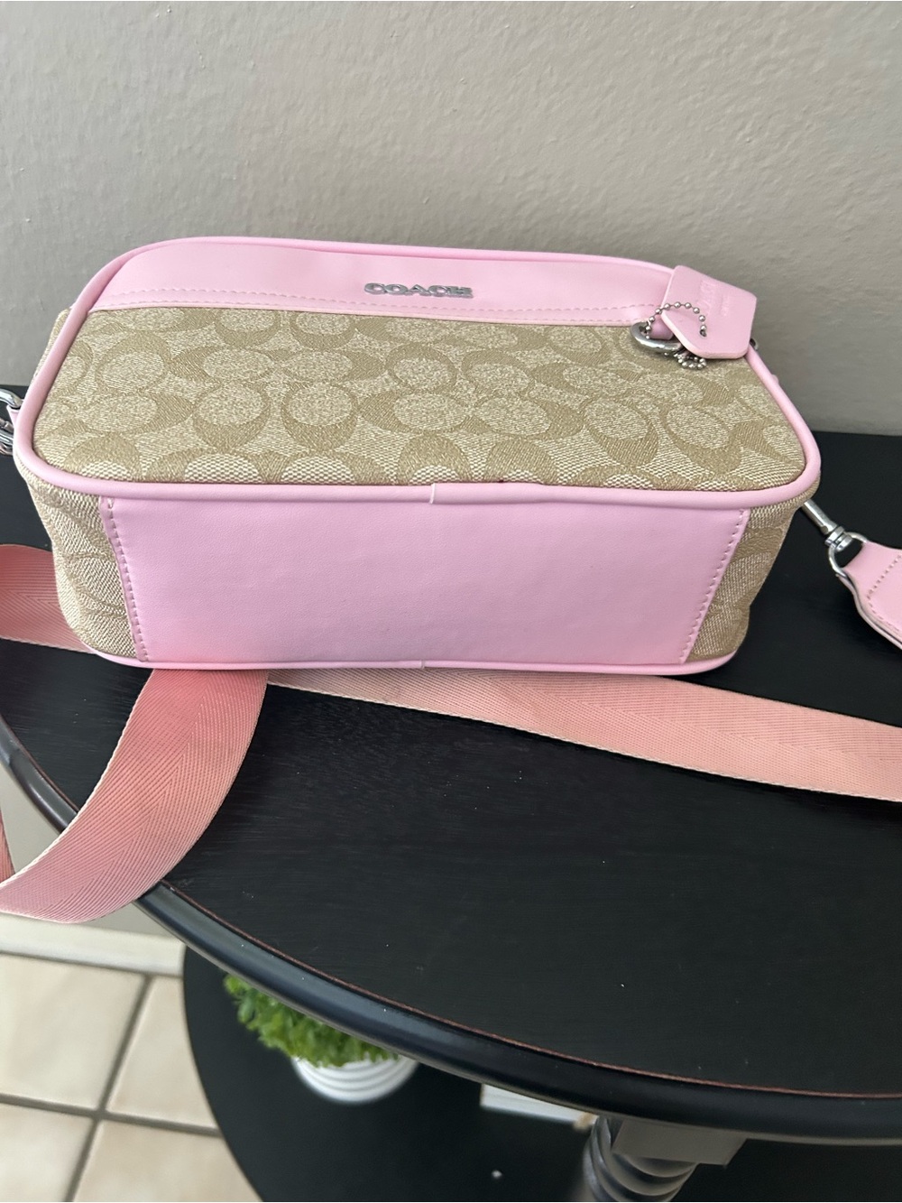 Crossbody bag with Pink Trim - Picture 2 of 7